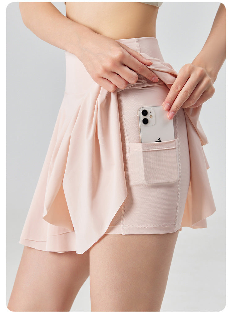 Two-piece Anti Walking Light Fast Drying Sports Fitness Golf Tennis Skirt