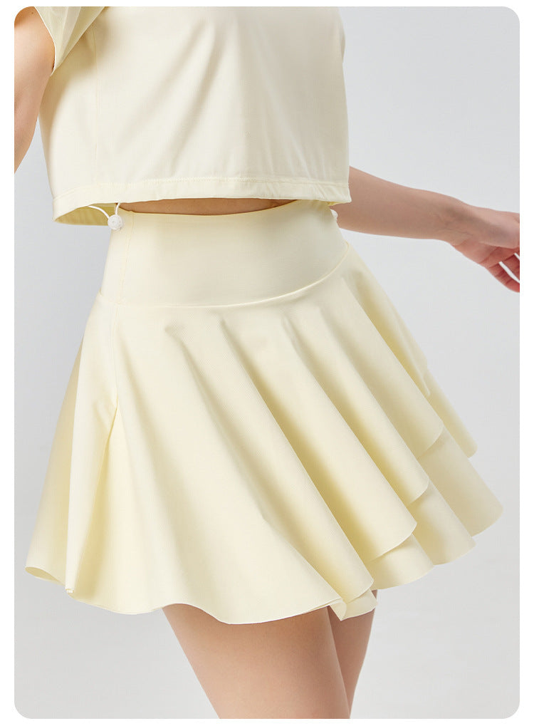 Two-piece Anti Walking Light Fast Drying Sports Fitness Golf Tennis Skirt